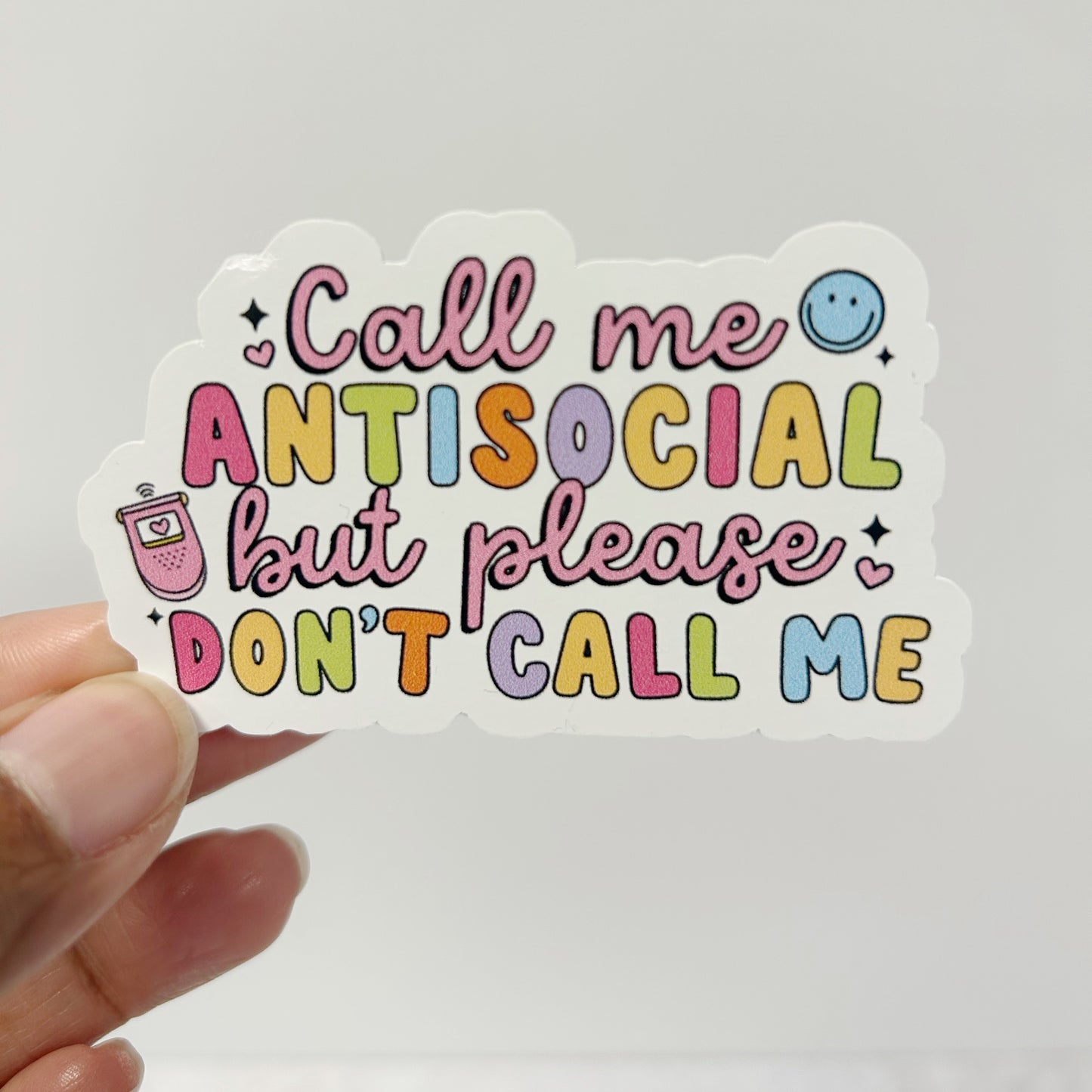 Anti-Social Waterproof Sticker