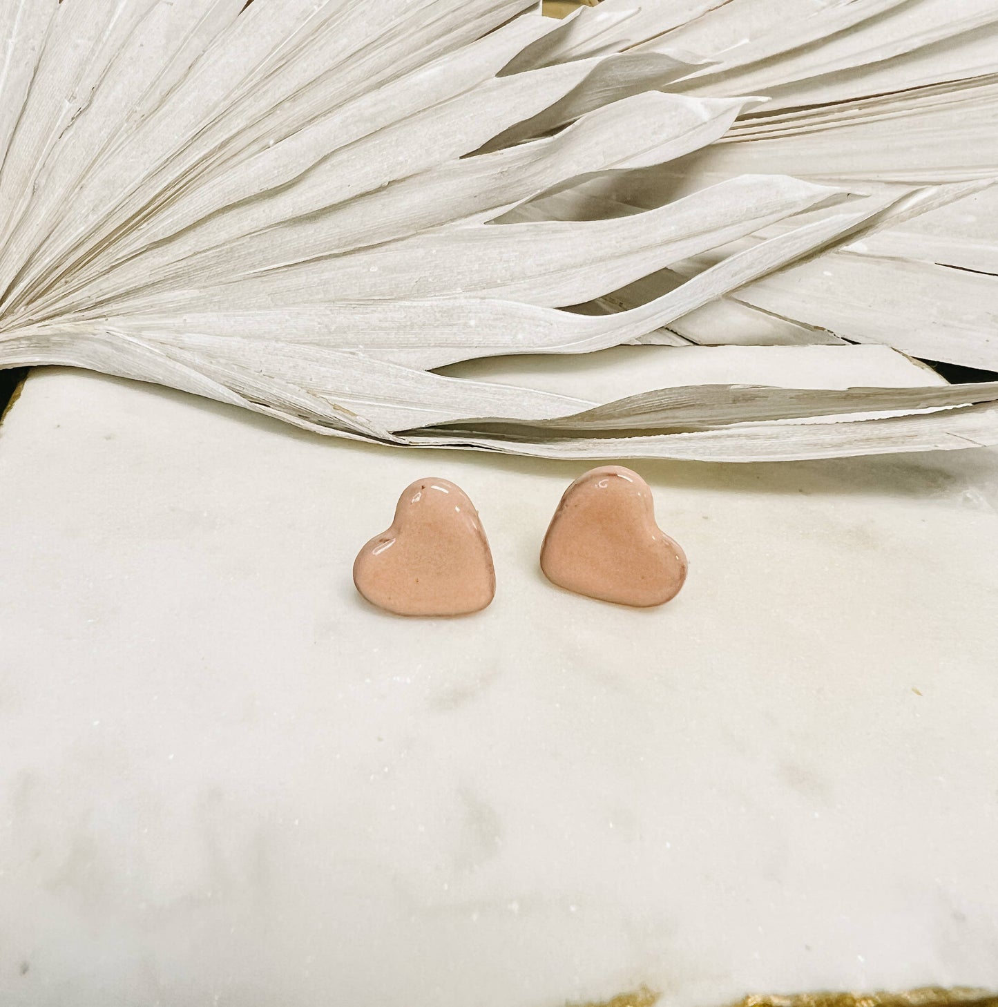 Heart Studs (Blush) - Candle Studio 1422, LLC