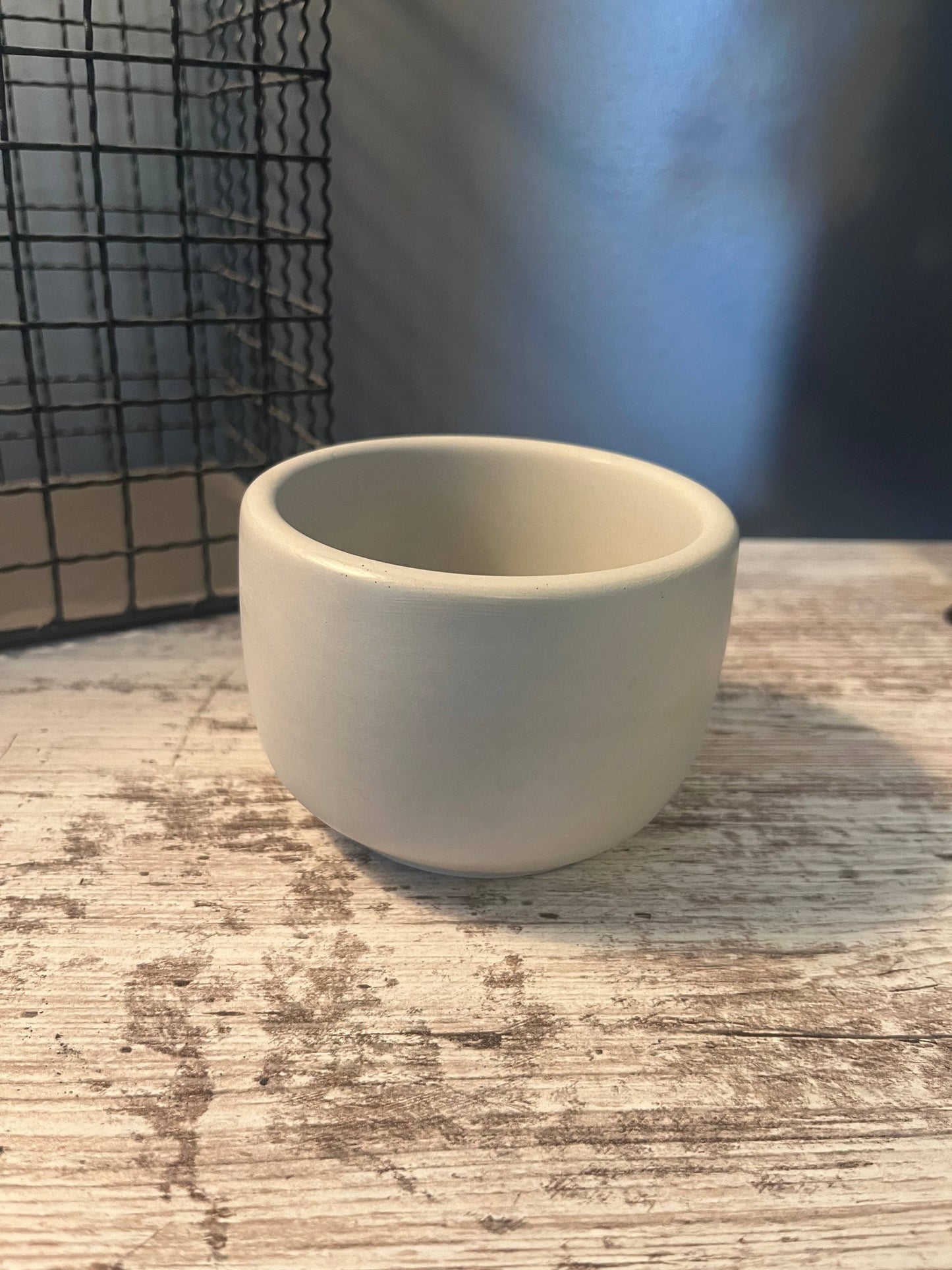 Cream Concrete Candle Vessel - 8 oz