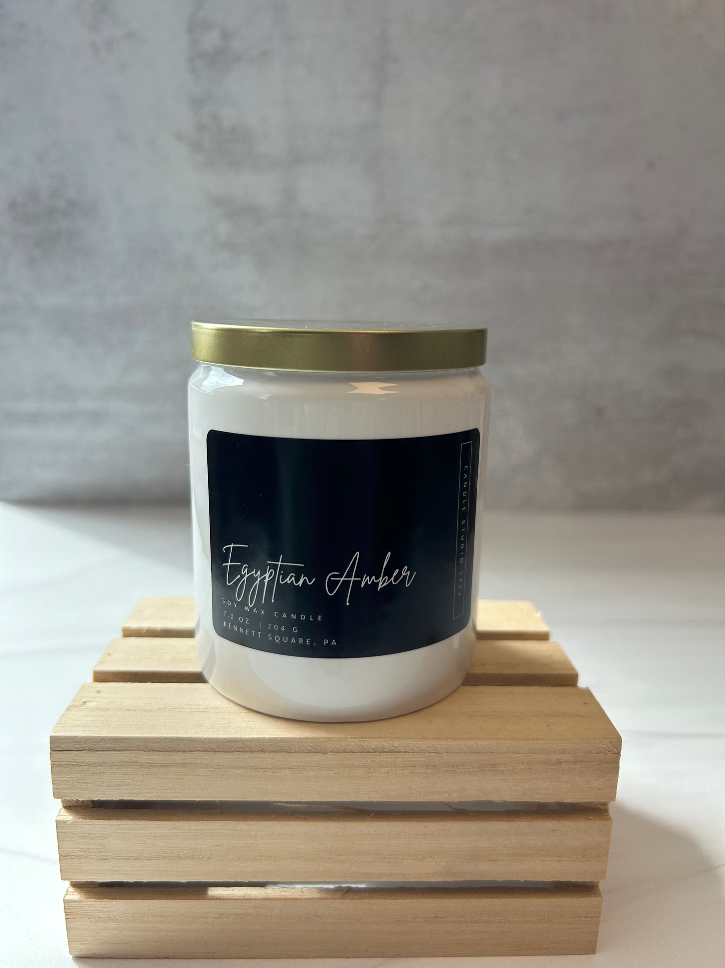 Egyptian Amber Soy Candle - 7.2 oz Farm House Jar - Candle Studio 1422, LLC