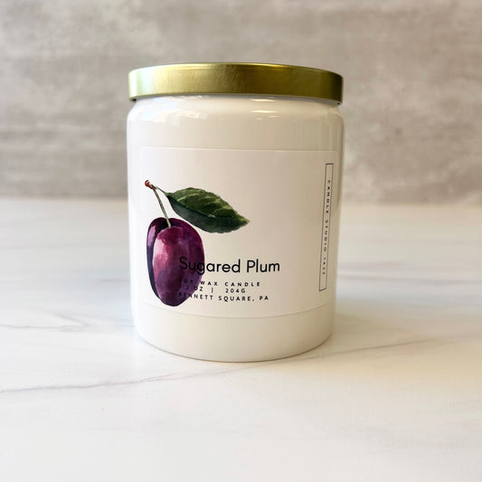 Sugared Plum Soy Candle - 7.2 oz  Farmhouse Jar - Limited Edition