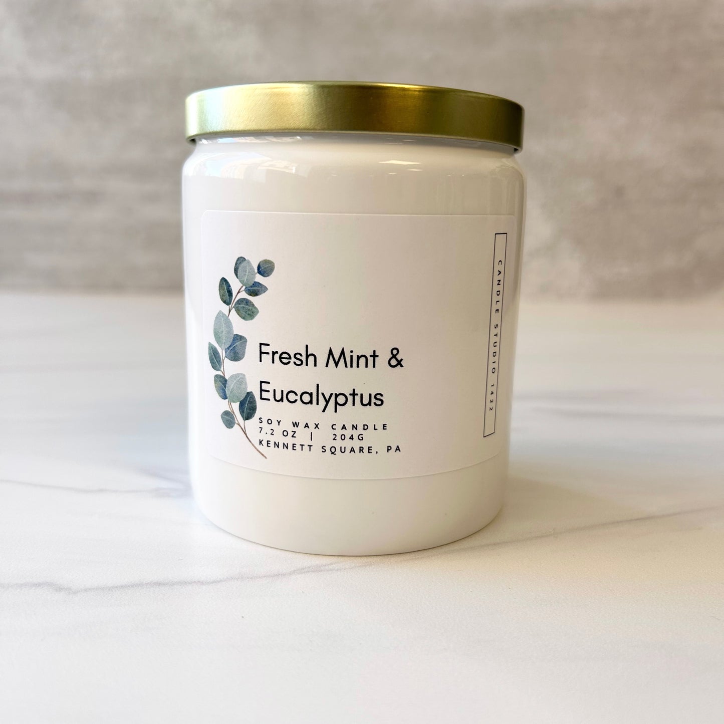 Fresh Mint & Eucalyptus Soy Candle - 7.2 oz  Farmhouse Jar - Limited Edition