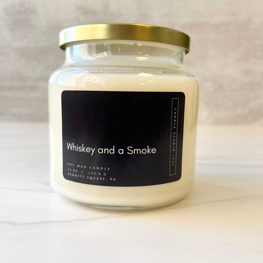 Whiskey and a Smoke- Soy Candle - 16 oz