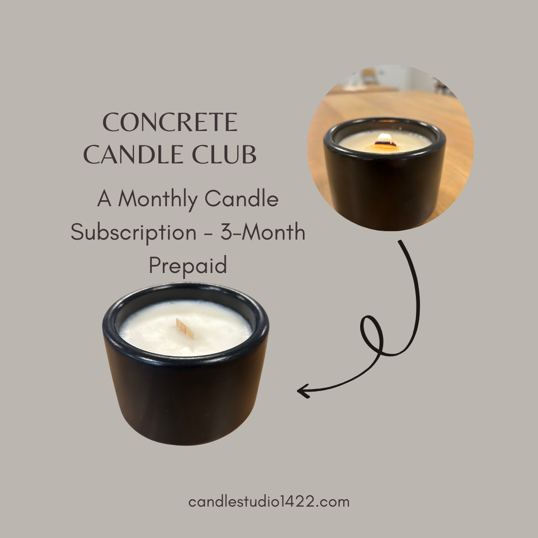 Concrete Candle Club 3-Month Subscription- with FREE Shipping