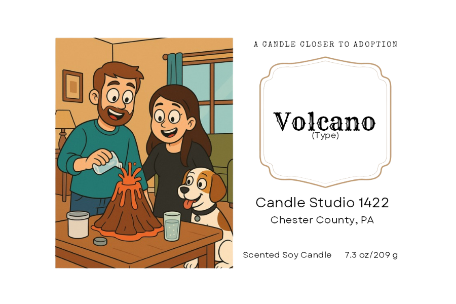 Nappi Family Fundraising Candle - Volcano Type Scent - Soy Candle