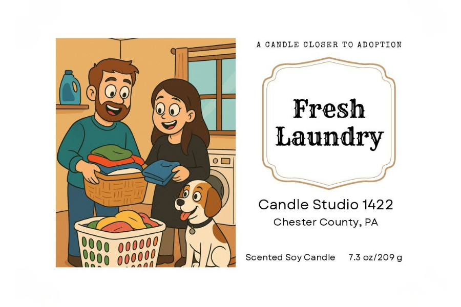 Nappi Family Fundraising Candle - Fresh Laundry Scent - Soy Candle