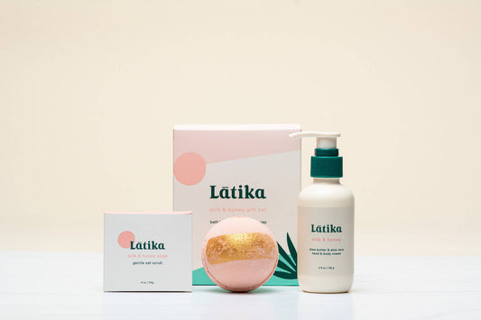 Bath Gift Set | Milk & Honey | Pink Gift | Self Care Box