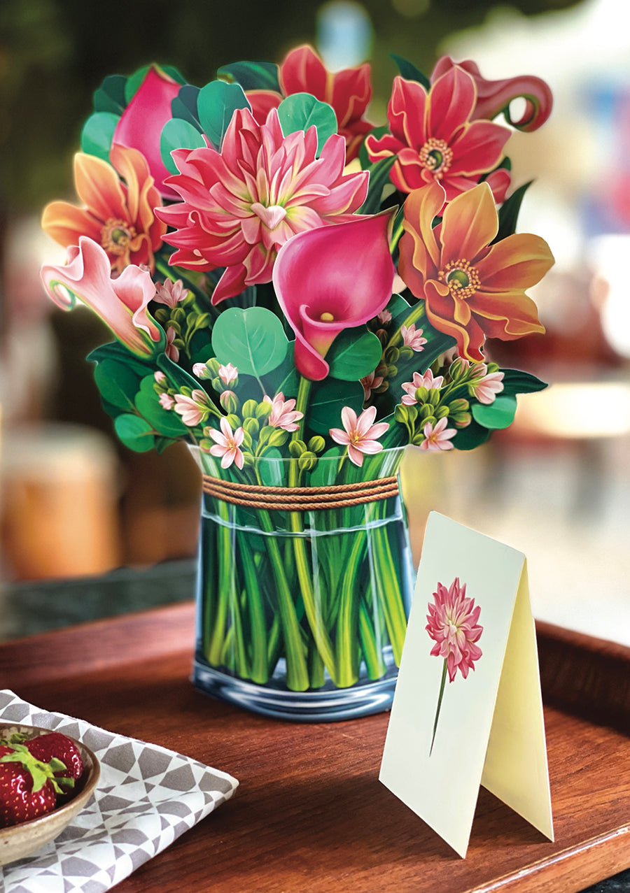 Dahlia Flower Pop-up Greeting Card