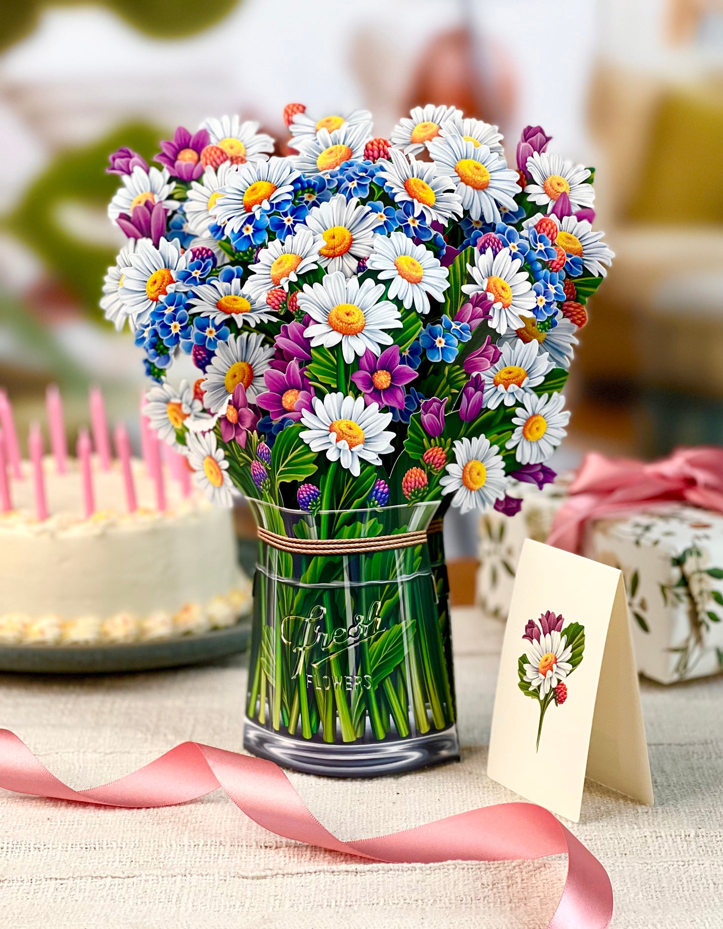 Field of Daisies Pop-up Greeting Card