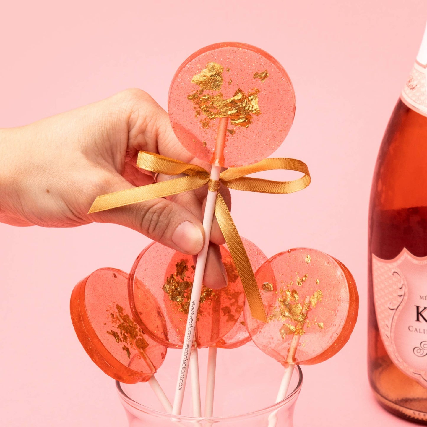 Rosé Wine Sparkle Lollipop-VEGAN