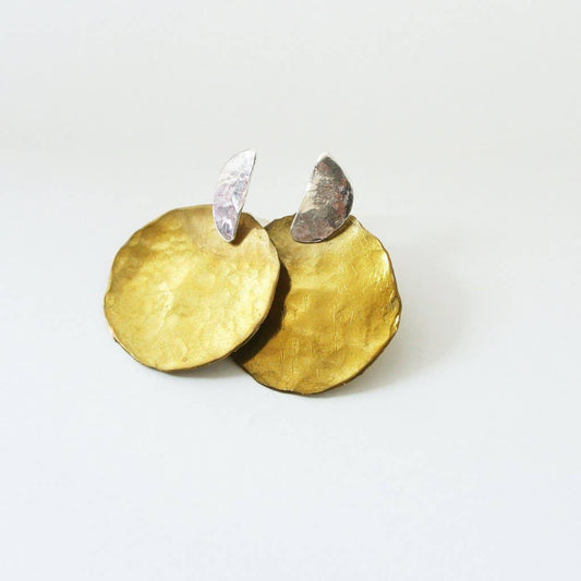 Darlene - Gold and Silver Ear Jacket Climber Stud Earrings